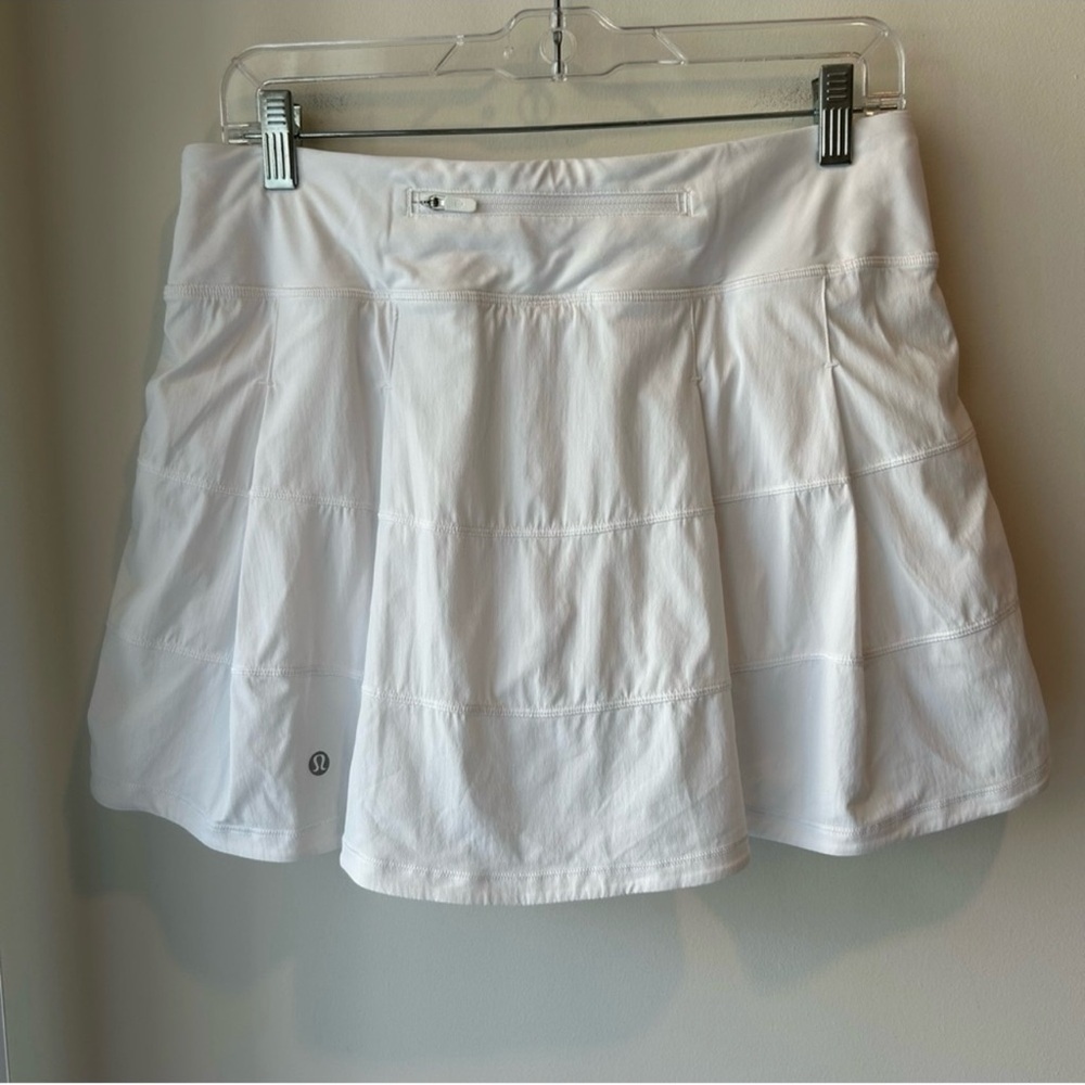 lululemon pace rival skirt regular 8 running yoga tennis EUC athleasure white​​ - Picture 7 of 10